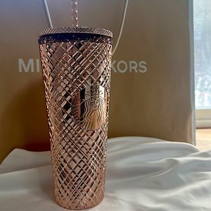 Rose Gold Geometric Tumbler